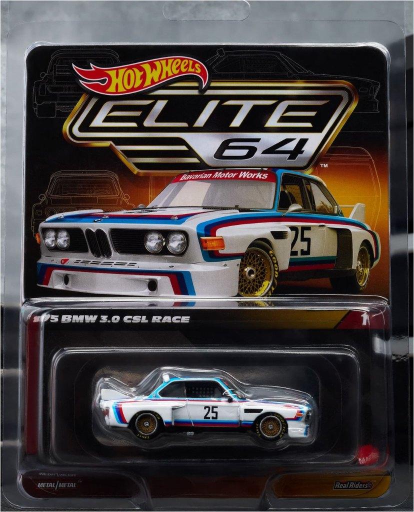 Hot Wheels Premium Elite 64 1975 BMW 3.0 CSL Race, Ophalen of Verzenden, Nieuw