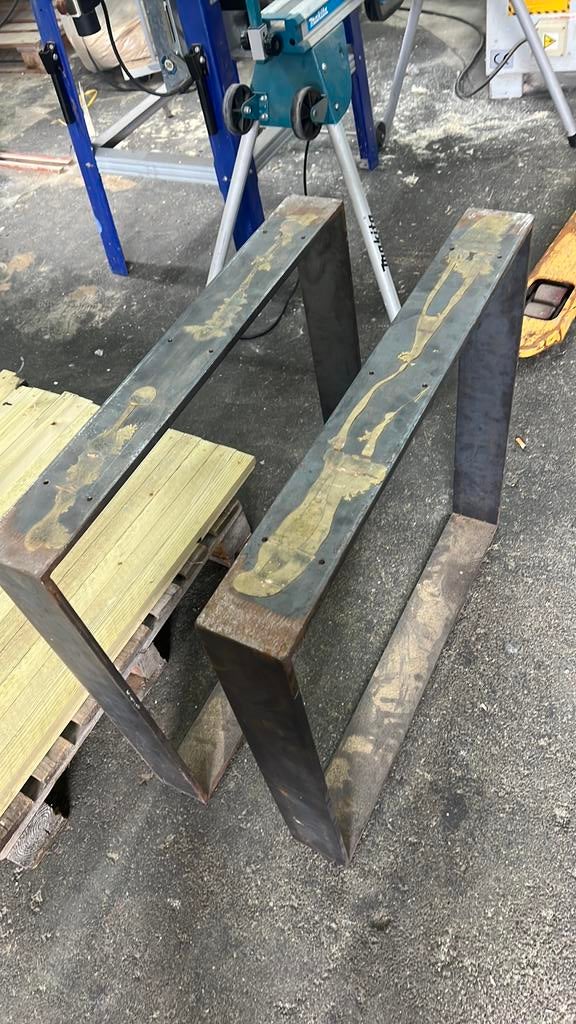 Staal voor tafel maken, Ophalen of Verzenden, Zo goed als nieuw, Rechthoekig