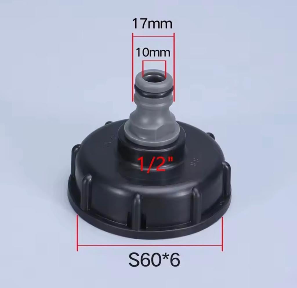IBC adapter t.b.v. aansluiten (tuin)slang op regenton, Tuin en Terras, Regentonnen, Ophalen of Verzenden, Nieuw
