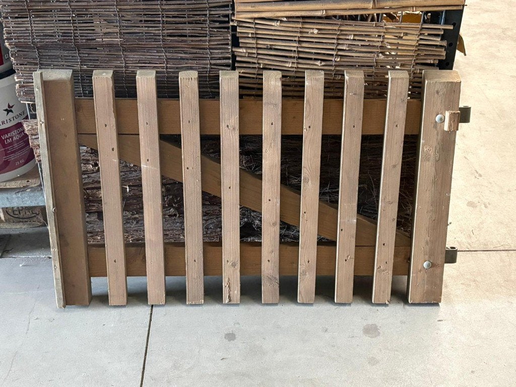 staket poort incl, hengen en duimen 100x60 cm €50,00!, Ophalen, Minder dan 3 meter, Nieuw, Minder dan 1 meter