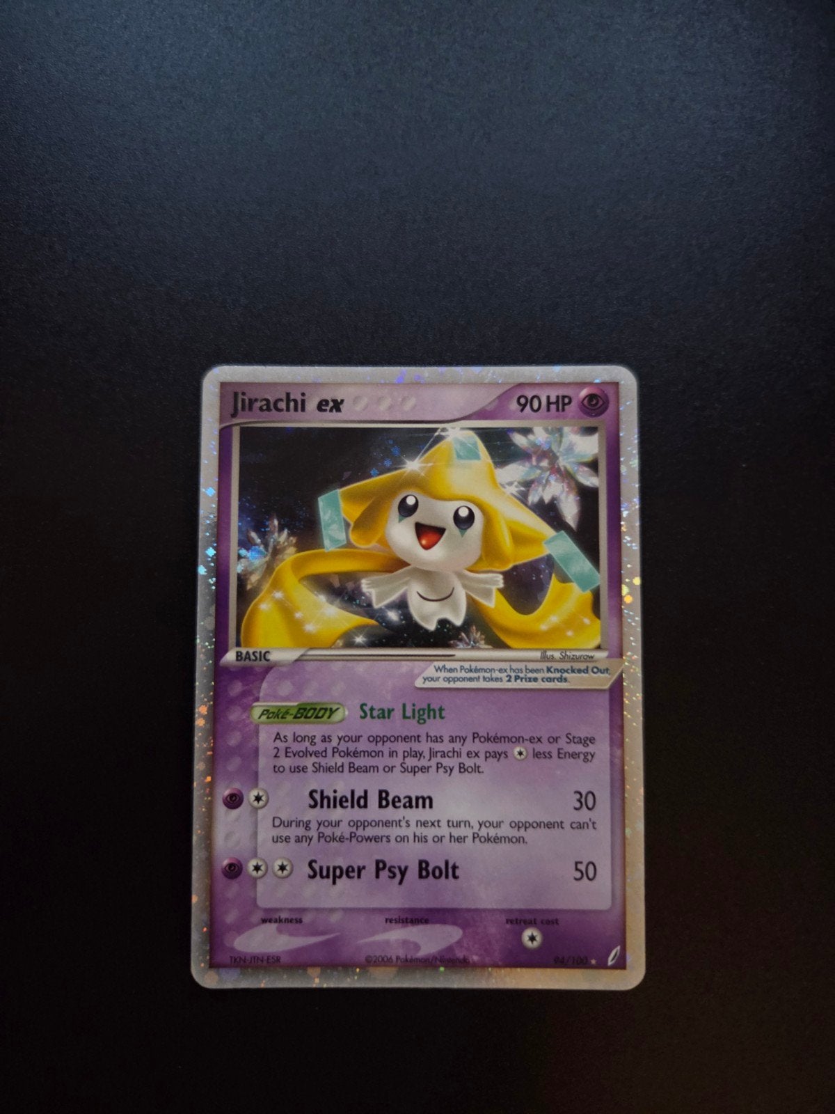 Jirachi ex 94 Pokemon Crystal guardians, Ophalen of Verzenden, Zo goed als nieuw, Booster, Foil