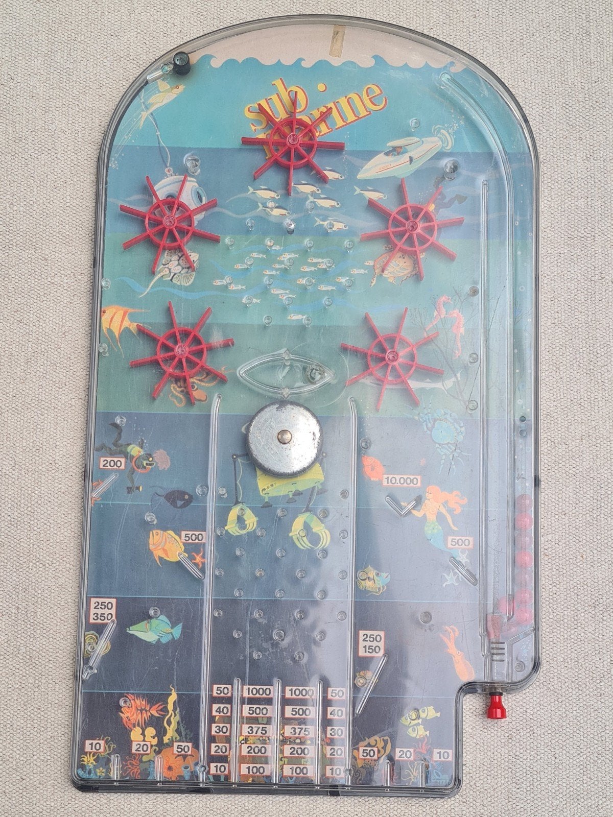Vintage tafel flipperkast Sub Marine jaren '60, Ophalen of Verzenden, Gebruikt, Overige typen