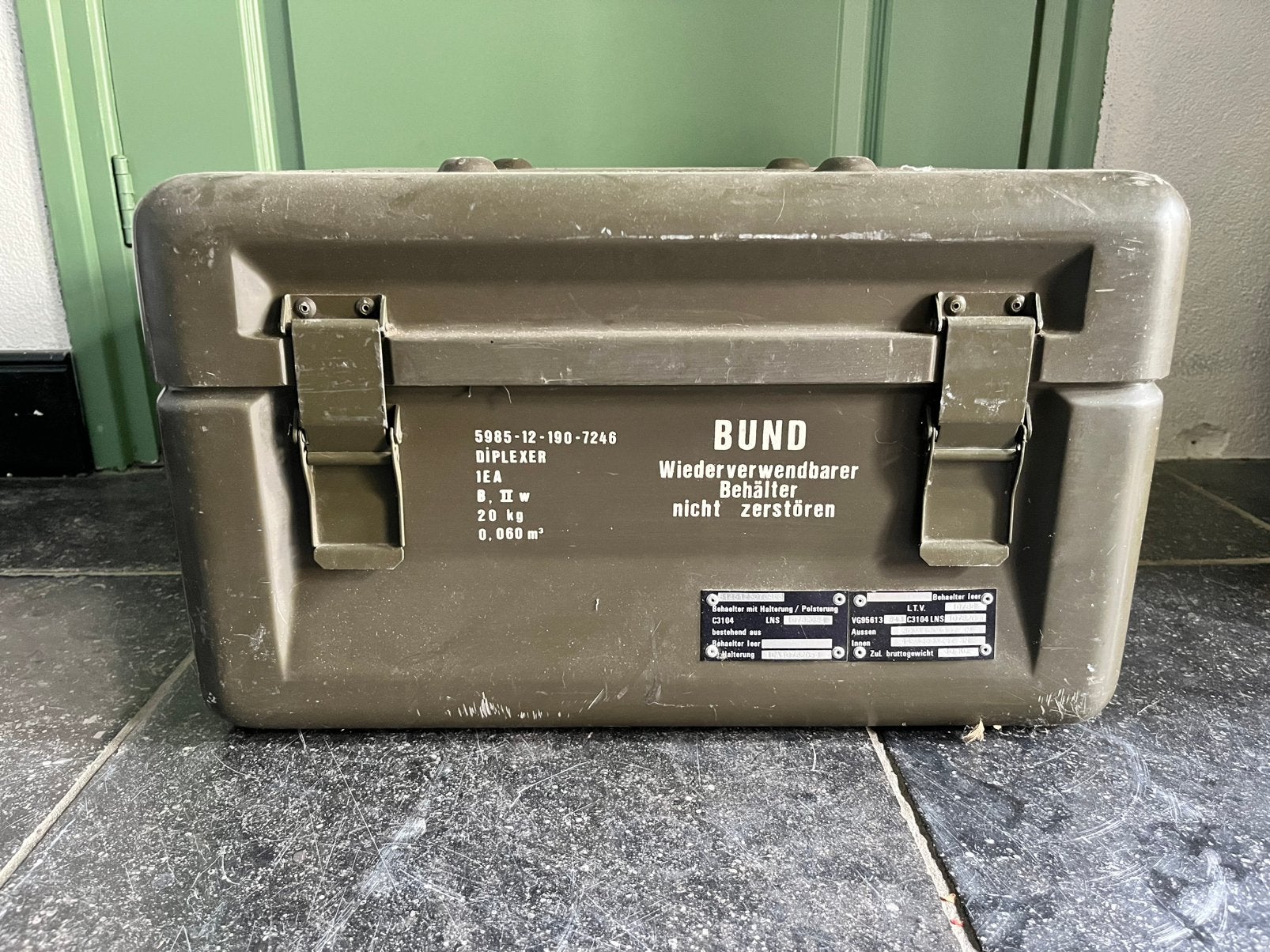 Originele Bundeswehr militaire transportkist / flightcase, Ophalen of Verzenden, Luchtmacht, Duitsland, Overige typen
