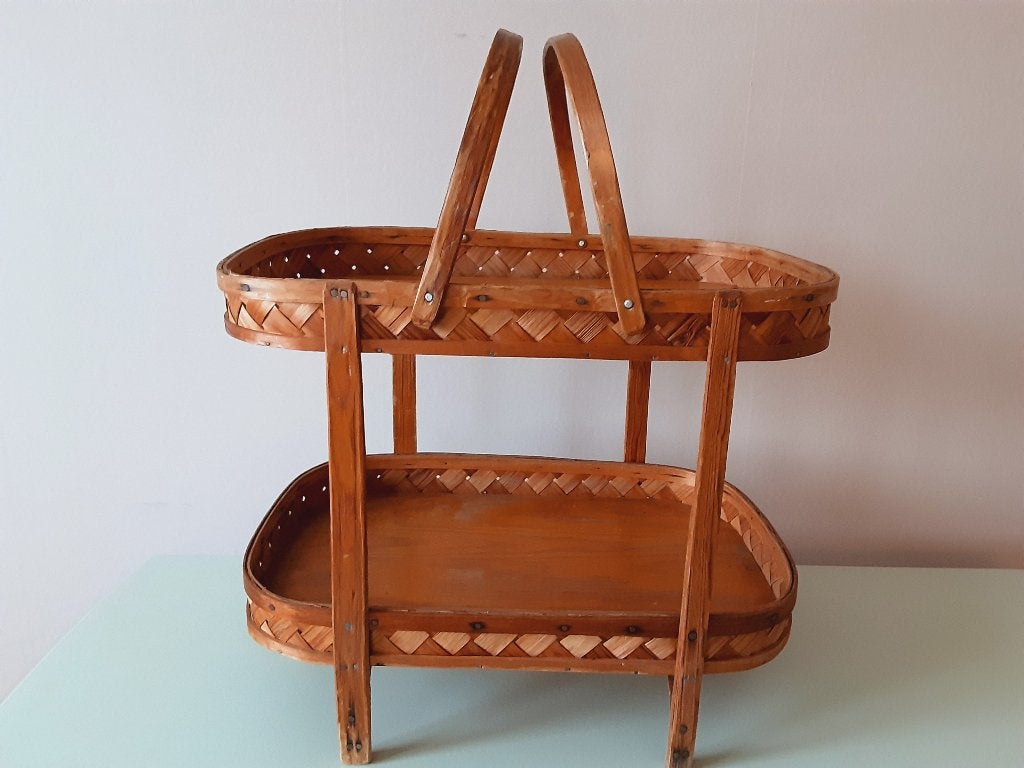 Zweedse Vintage Houten Serveertafel / Midden 1900, Antiek en Kunst, Ophalen
