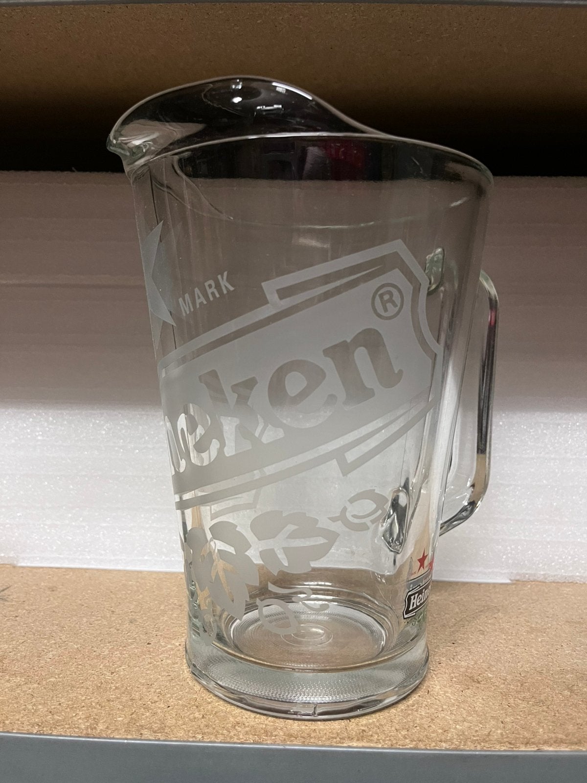 Glazen Heineken Pitchers, Verzamelen, Ophalen, Gebruikt, Bierglas