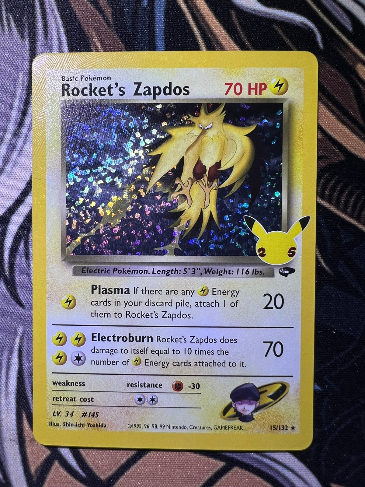 Zapdos - 25th Celebrations, Ophalen of Verzenden, Zo goed als nieuw, Losse kaart, Foil