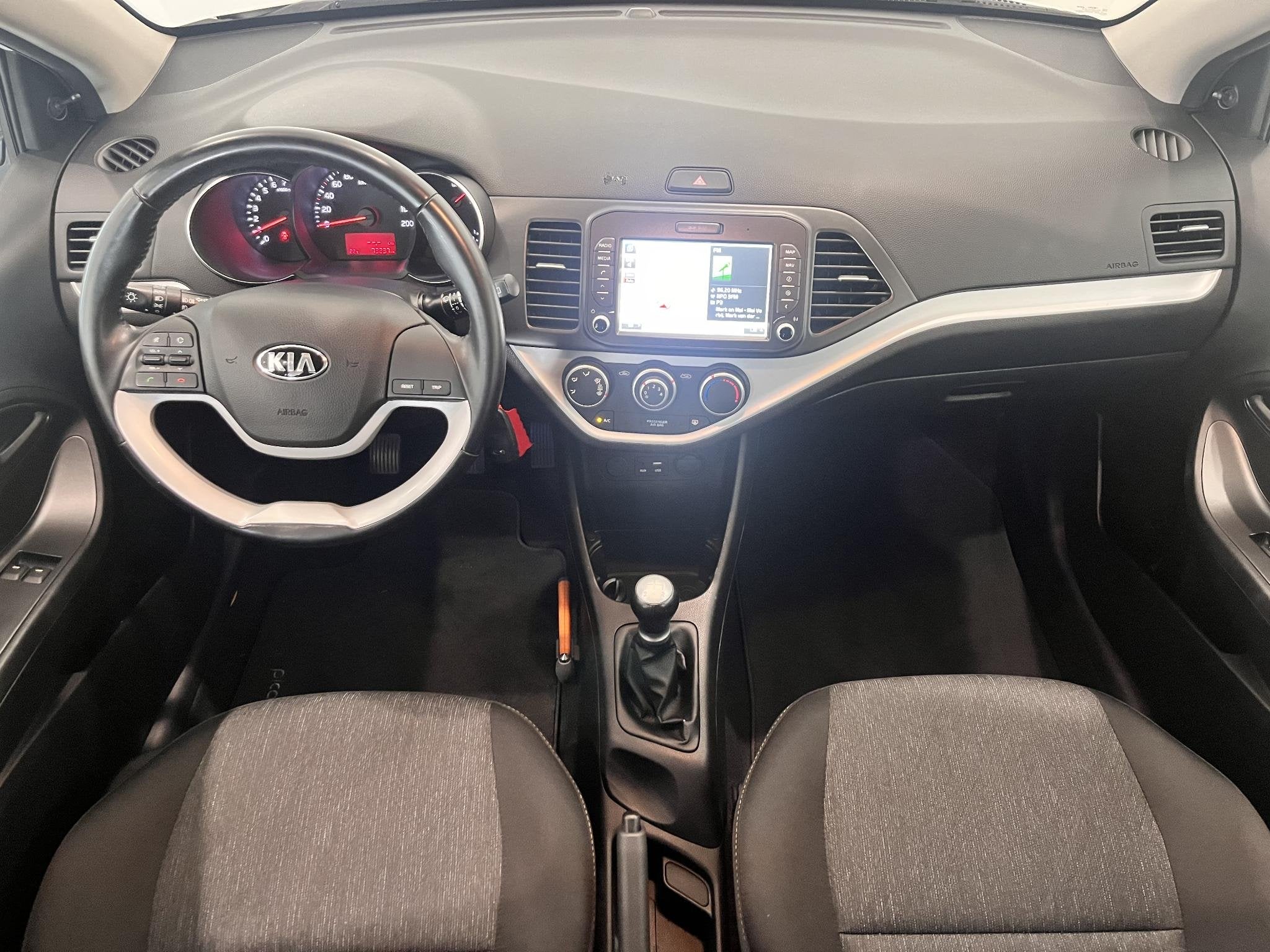 Kia Picanto 1.0 CVVT EconomyPlusLine | Trekhaak | Navigatie, Voorwielaandrijving, Stof, Gebruikt, Met garantie (alle)