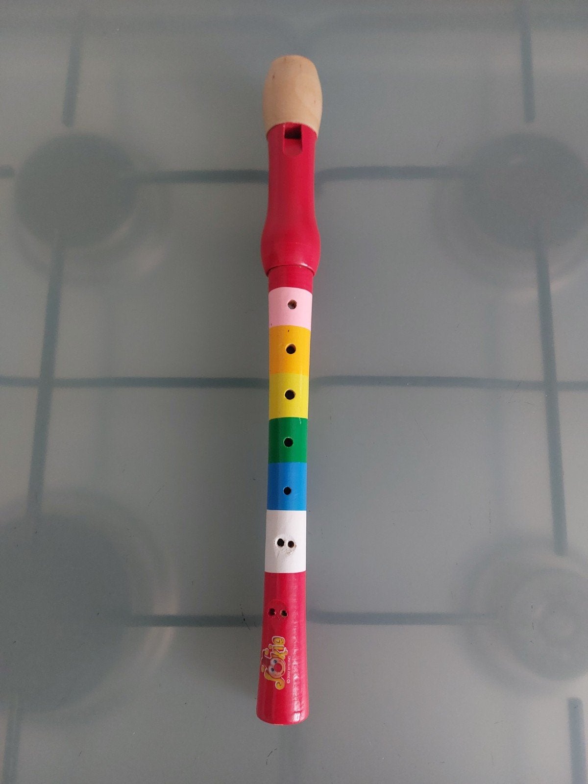 Kleurrijke houten blokfluit voor kinderen, Muziek en Instrumenten, Blaasinstrumenten | Blokfluiten, Ophalen of Verzenden, Gebruikt