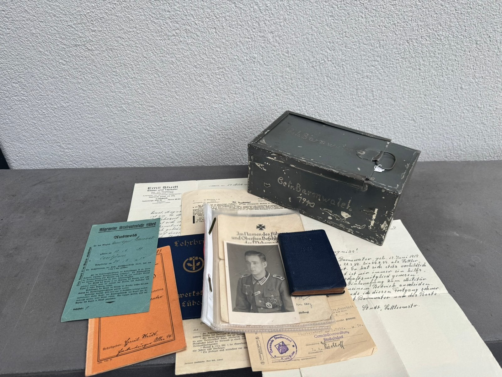 Nachlass originele documenten Duitse soldaat ek1,ek2 VWA, Verzamelen, Militaria | Tweede Wereldoorlog, Ophalen of Verzenden