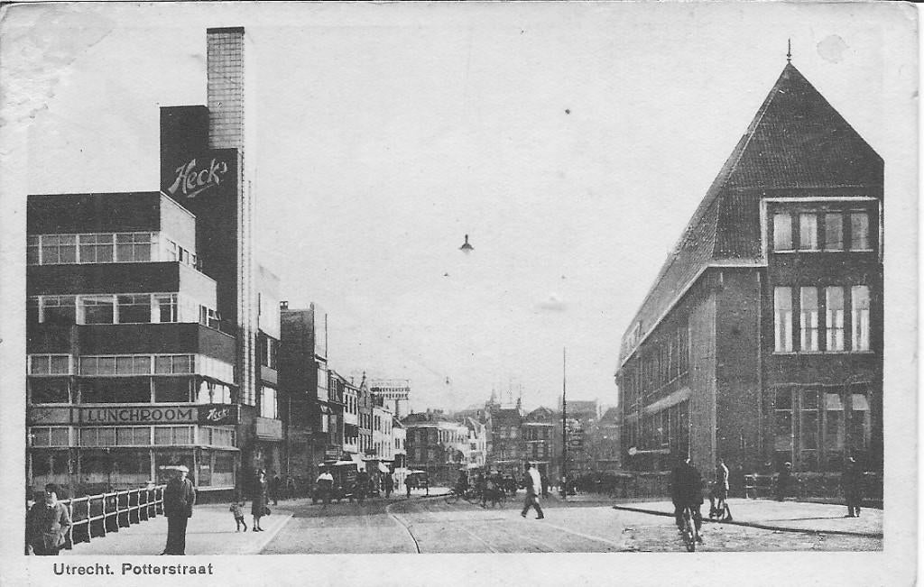 Utrecht Potterstraat., Ophalen of Verzenden, 1920 tot 1940, Ongelopen, Utrecht