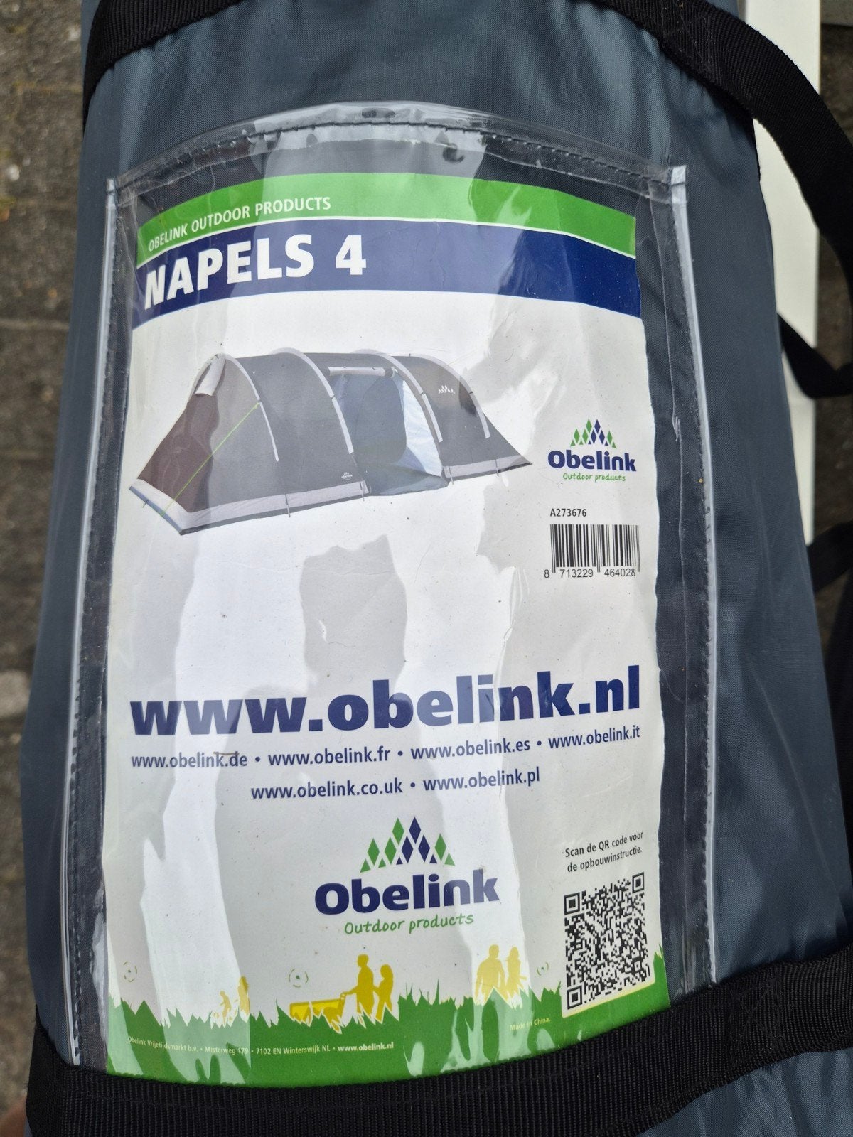 Obelink Napels 4 tunneltent - 4-persoons, Ophalen