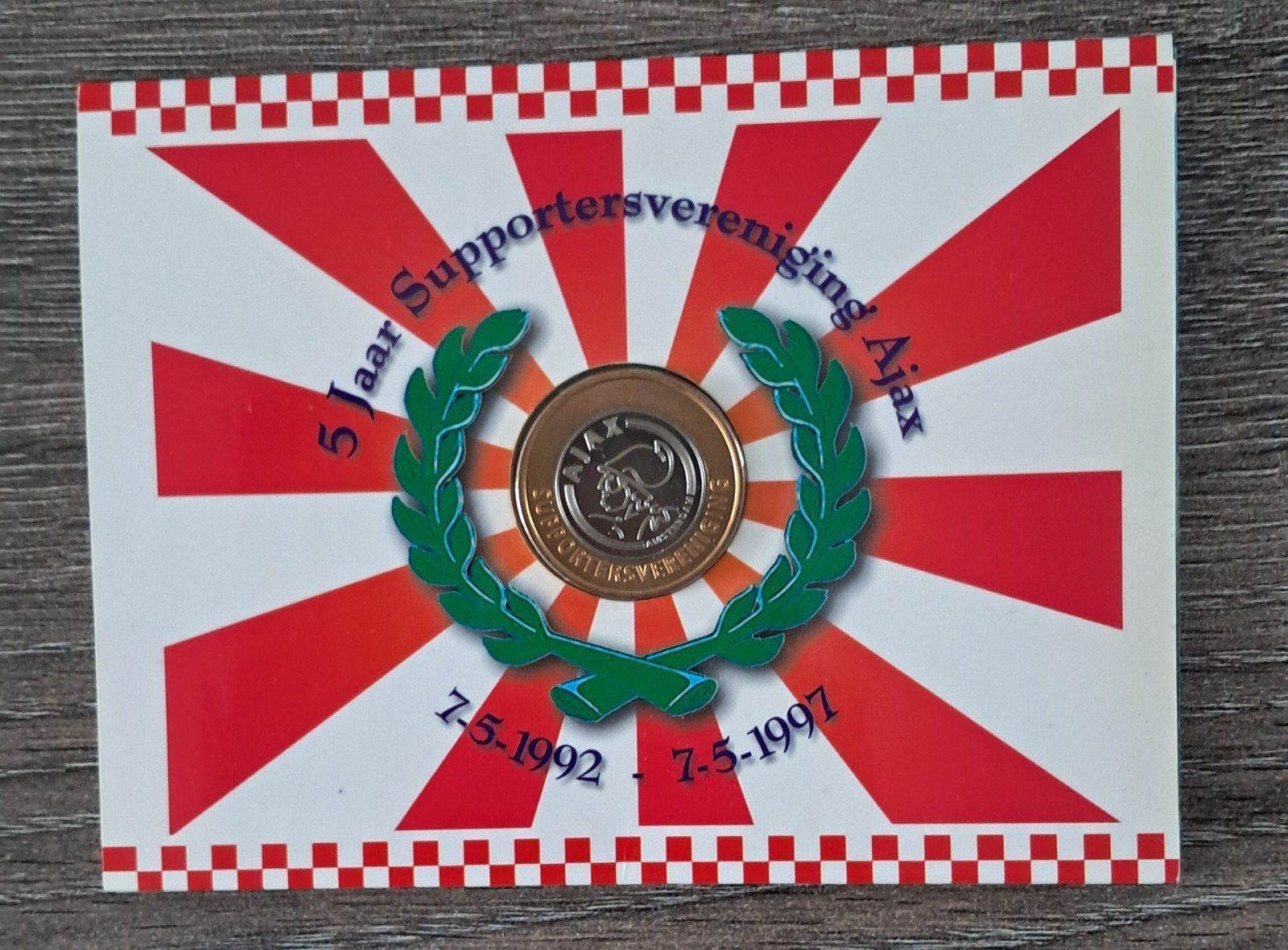 Ajax Supportersvereniging 5 Jaar Jubileummunt 1992-1997, Verzamelen, Ophalen of Verzenden