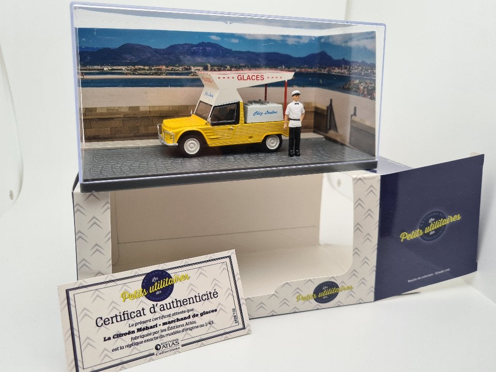 Citroën Méhari "IJscoman" - Atlas 1/43, Hobby en Vrije tijd, Verzenden, Zo goed als nieuw, Auto, Overige merken
