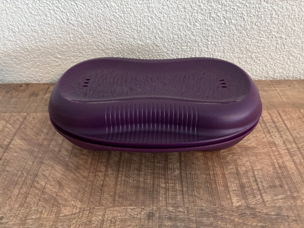 Tupperware omeletmaker voor in de magnetron in prima staat., Ophalen of Verzenden, Zo goed als nieuw, Paars, Overige typen