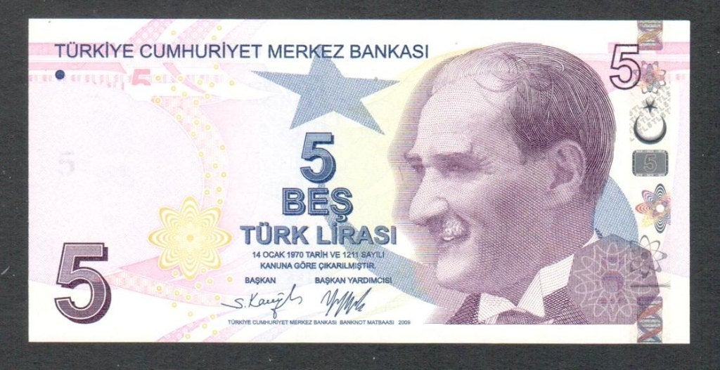 Bankbiljet - Turkije 5 New Lira - UNC., Ophalen of Verzenden, Overige landen, Los biljet