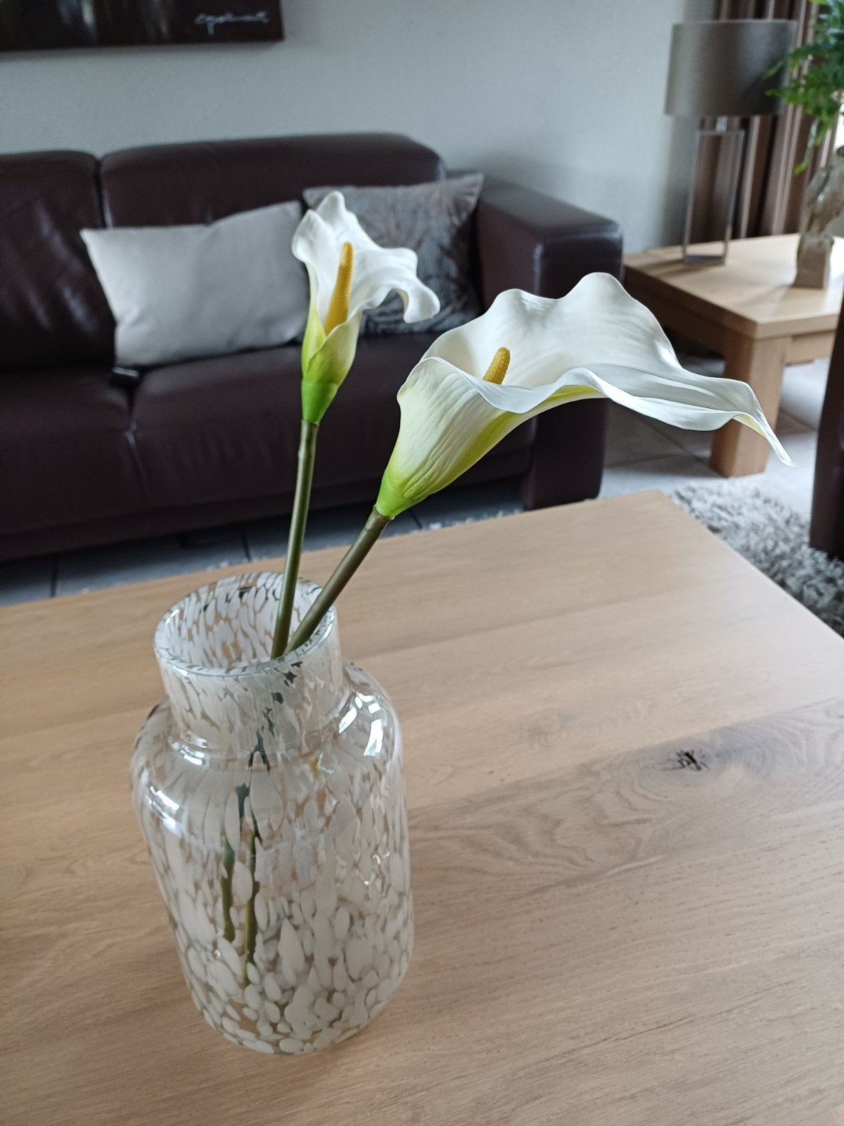 Te koop: 2 kunstbloemen Aronskelk / Calla, Ophalen, Binnen, Kunstbloem, Kunststof