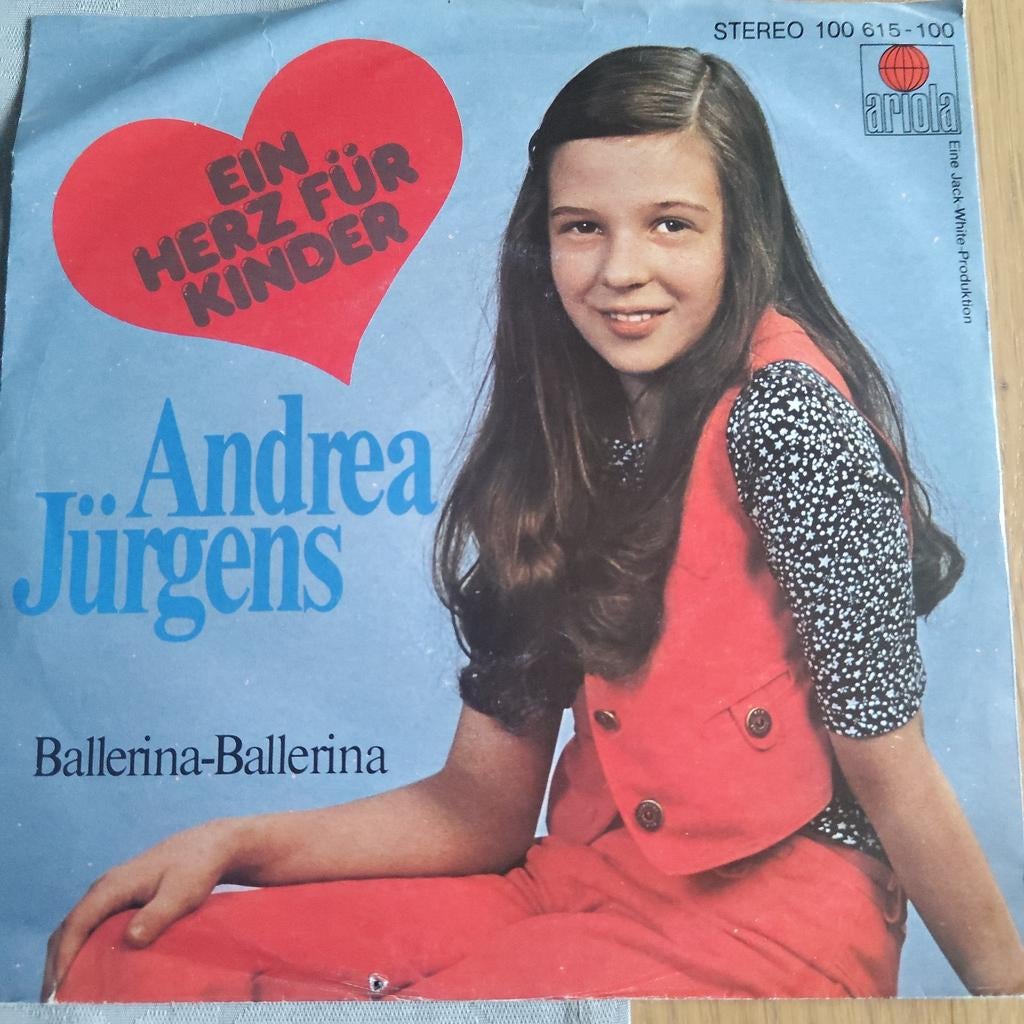 Andrea Jürgens - Ein Herz für Kinder / Ballerina-Ballerina, Ophalen of Verzenden, 7 inch