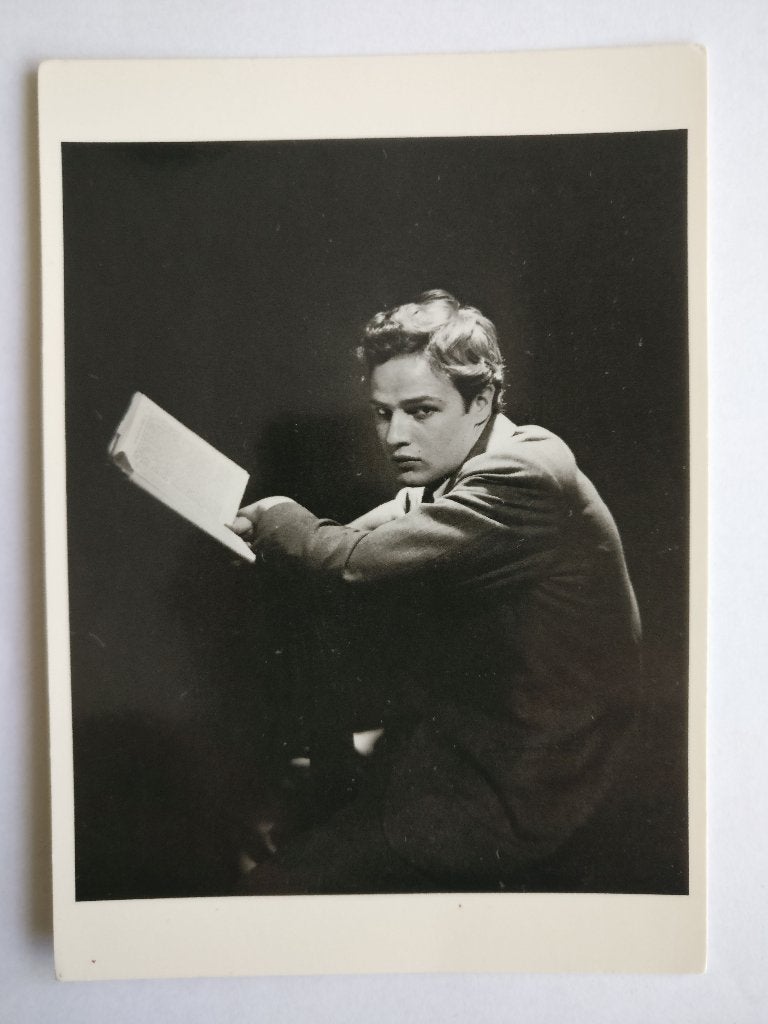 ANSICHTKAART MARLON BRANDO VINTAGE THE GODFATHER, Verzenden, 1960 tot 1980, Ongelopen, Sterren en Beroemdheden