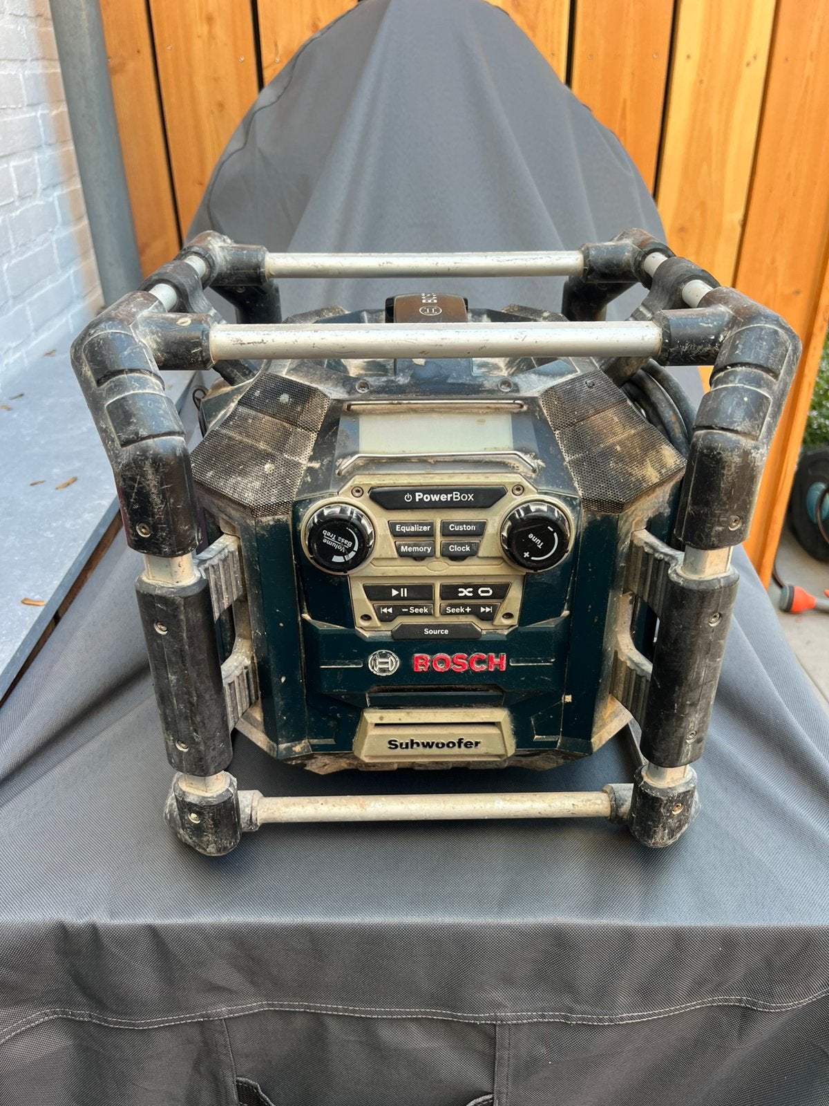 Bouwradio bosch blauw, Audio, Tv en Foto, Ophalen, Gebruikt, Bouwradio