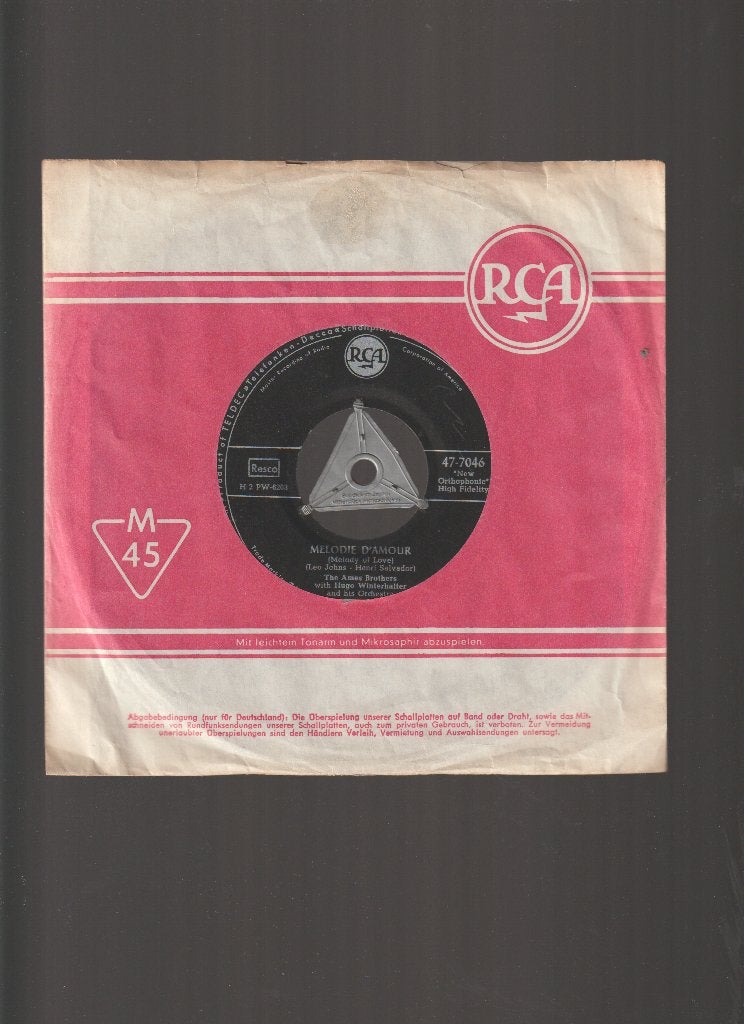 THE  AMES  BROTHERS  --  MELODIE  D'AMOUR, Verzenden, 7 inch, Single, Zo goed als nieuw