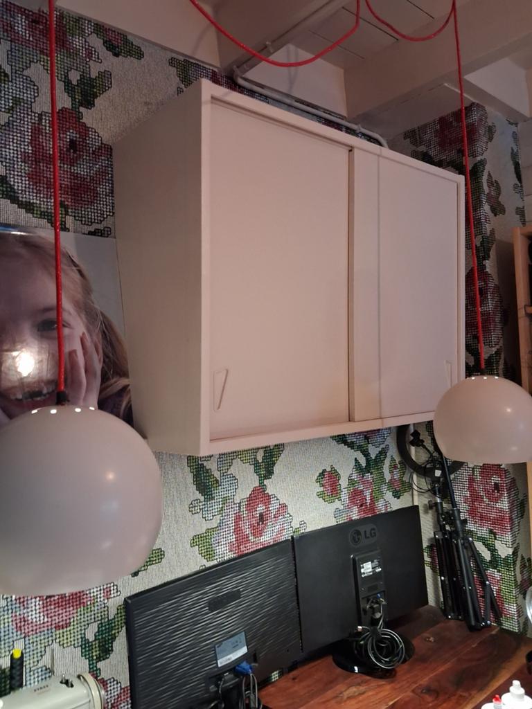 2 hangende keukenkastjes vintage, Huis en Inrichting, Keuken | Keukenelementen, Ophalen, Gebruikt, 50 tot 100 cm, Minder dan 100 cm
