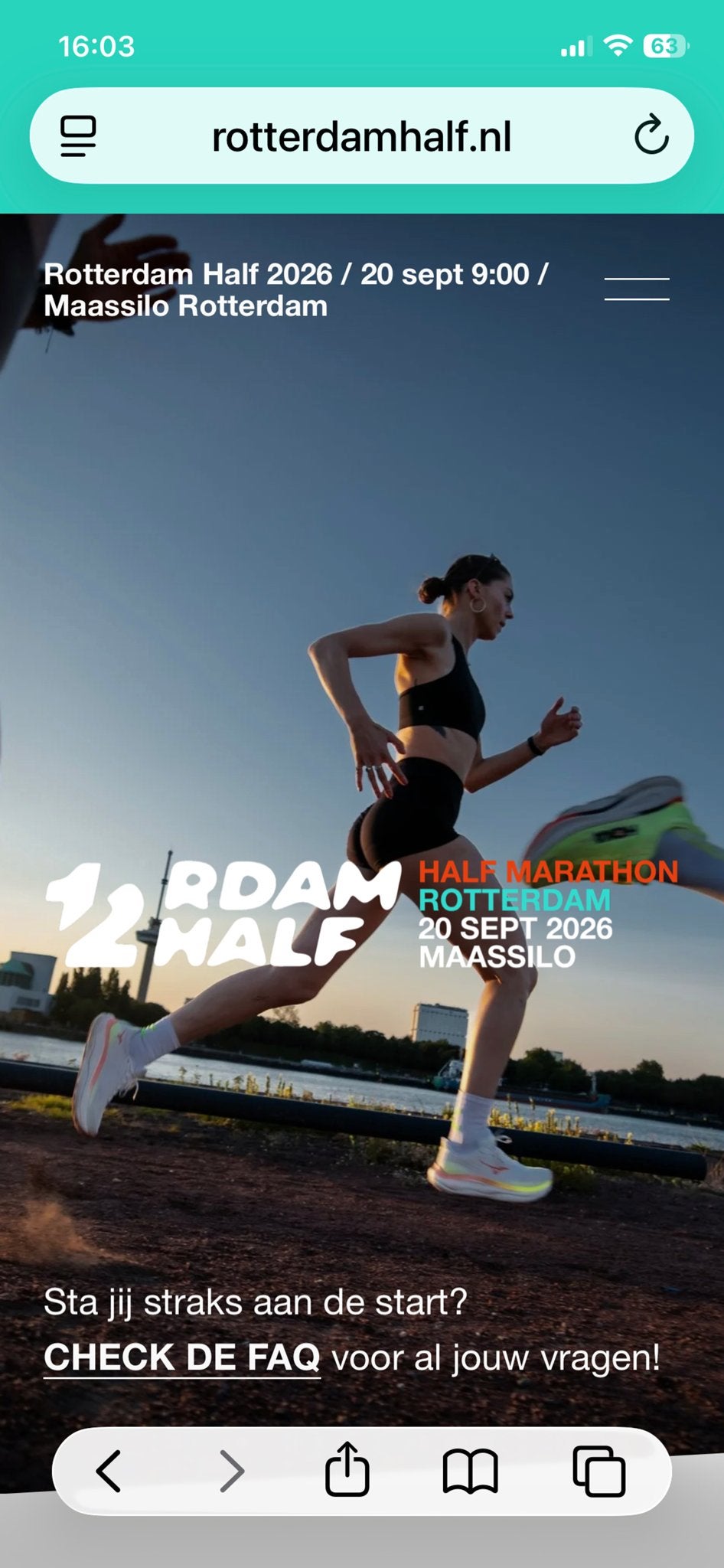 Startbewijs ticket halve marathon Rotterdam, Tickets en Kaartjes, Eén persoon