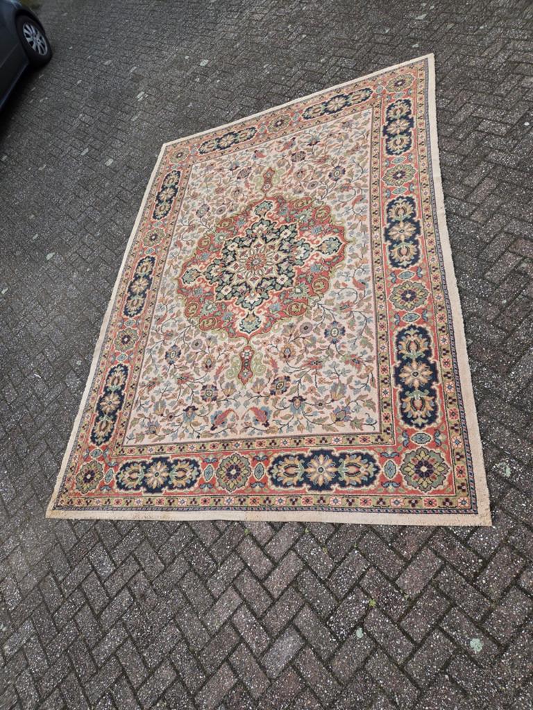 XXL 350-250 cm wolle vloerkleed jaren 60 verzenden mogelijk, Ophalen of Verzenden, Rechthoekig, 200 cm of meer, 200 cm of meer