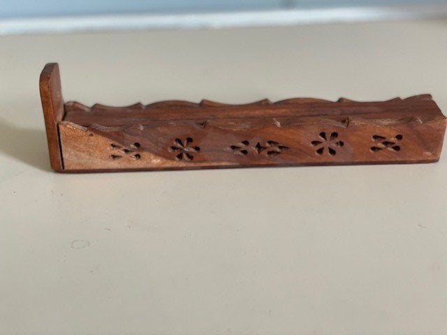Vintage houten wierookbrander. Houten doos wierook., Antiek en Kunst, Ophalen