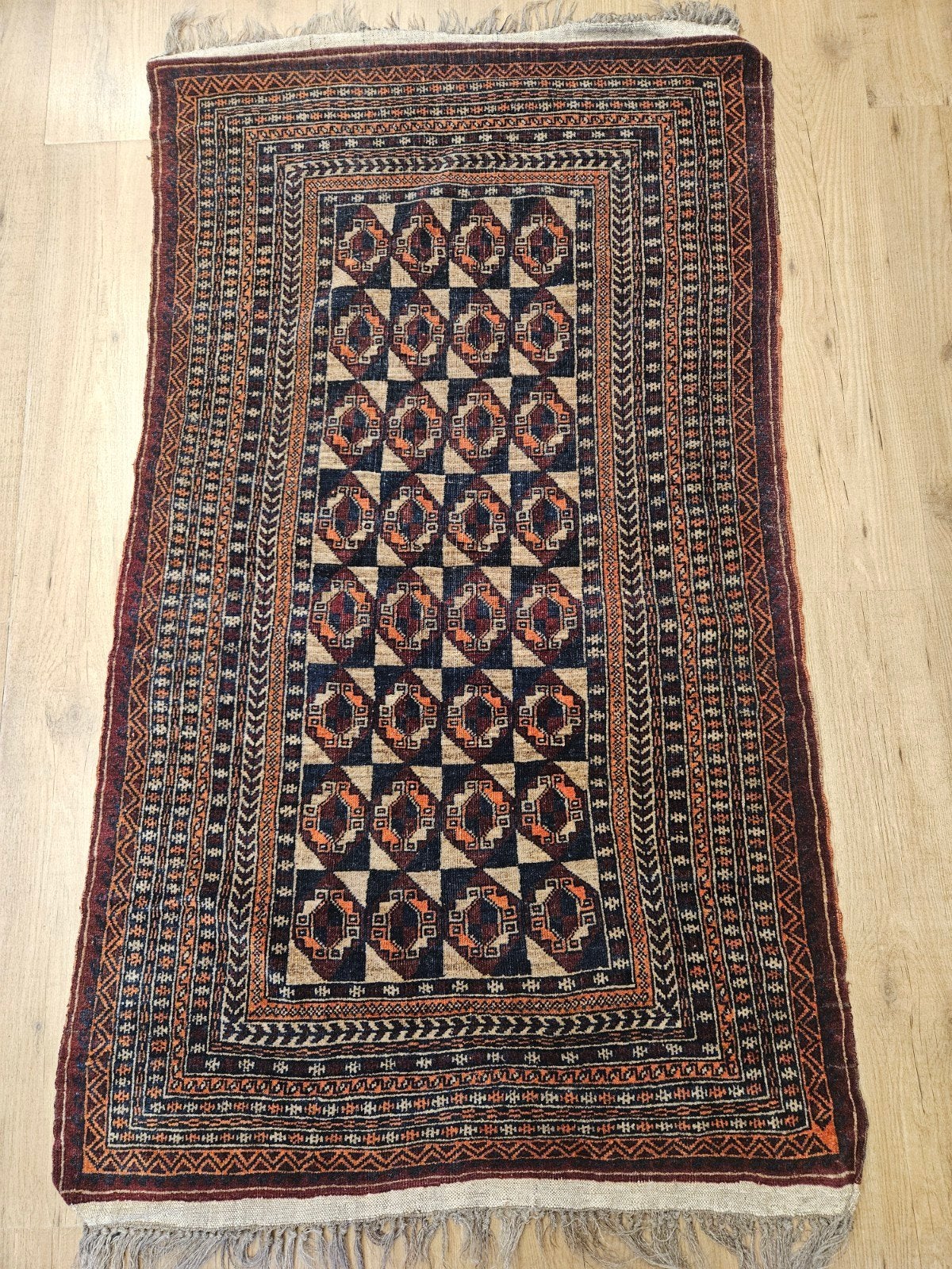 vintage handgeknoopt perzisch tapijt beloutch 152x90, Info@SlatsAntiek.nl, Tweedehands, Tweedehands, 150 tot 200 cm
