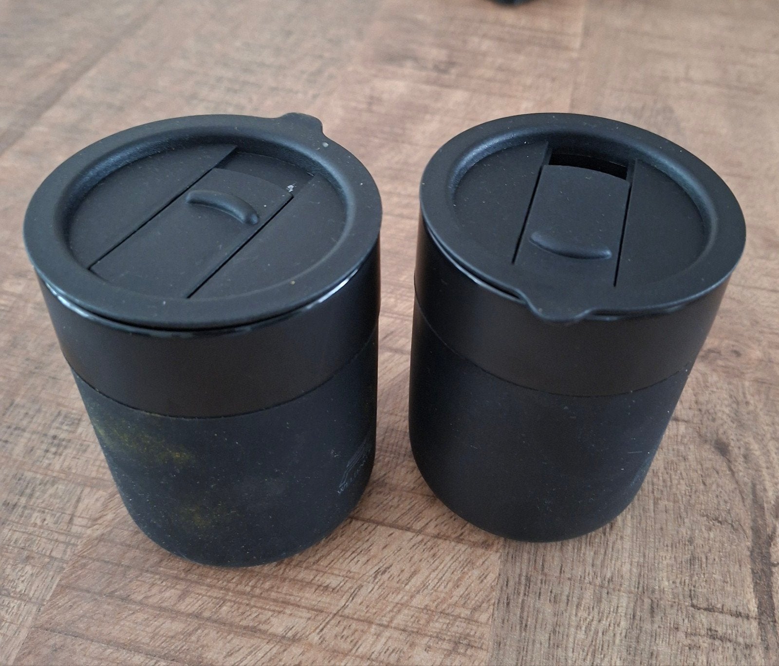Set van 2 zwarte herbruikbare koffiebekers, Kunststof, Ophalen of Verzenden, Zwart, Overige typen