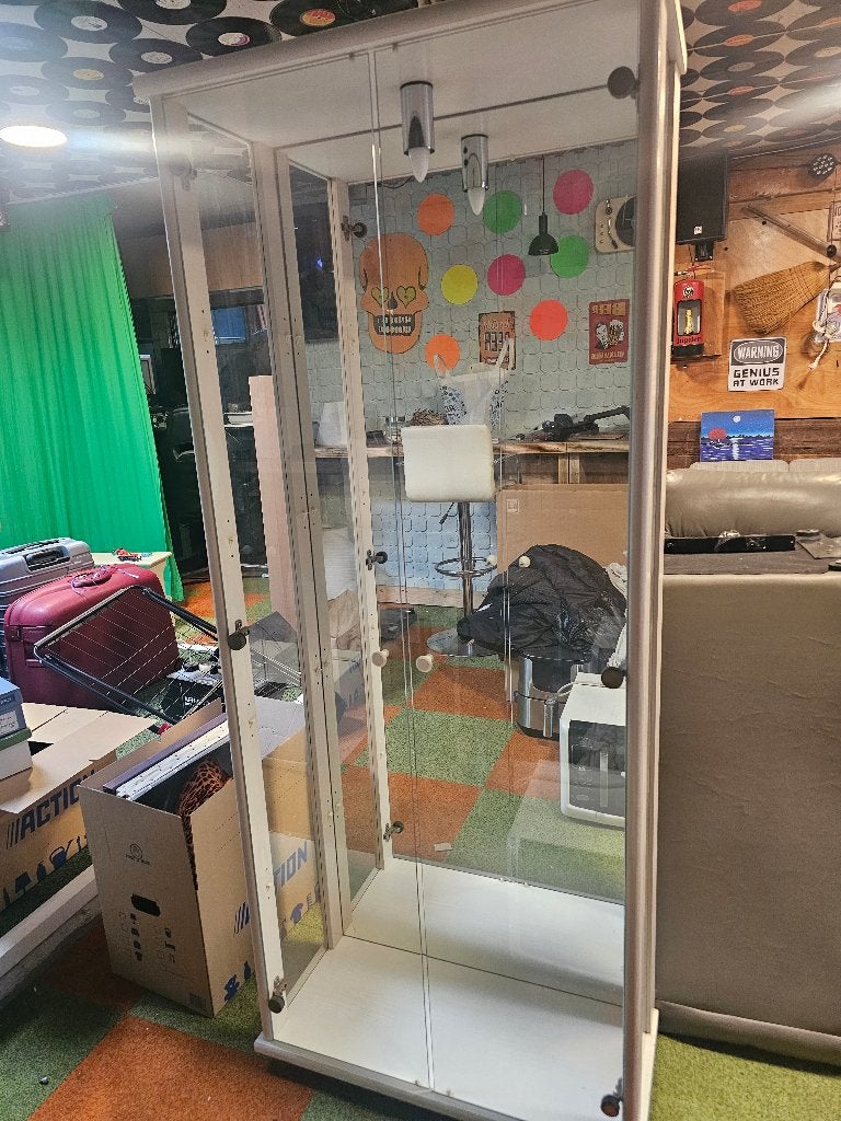 Vitrine, Ophalen, Met plank(en), Gebruikt, 50 tot 100 cm