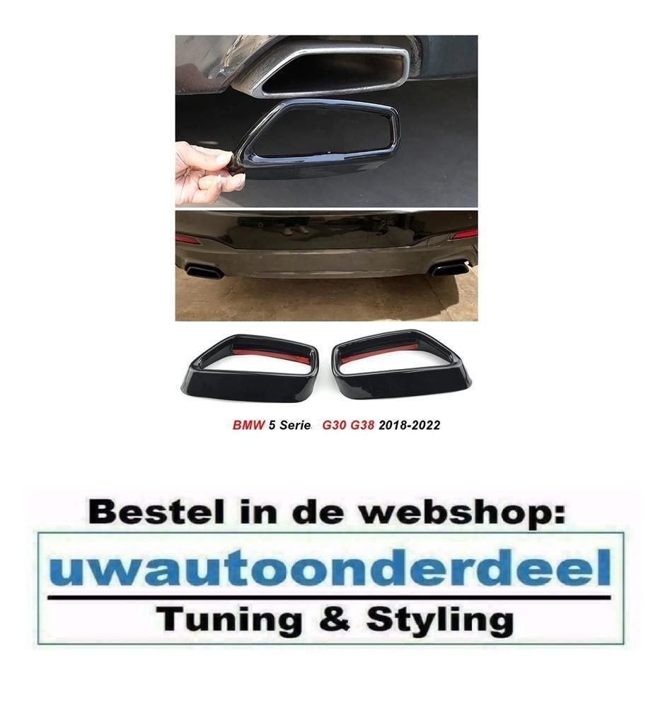 Black Zwart Enkele Uitlaat Trim tip Voor Bmw G30 G31
