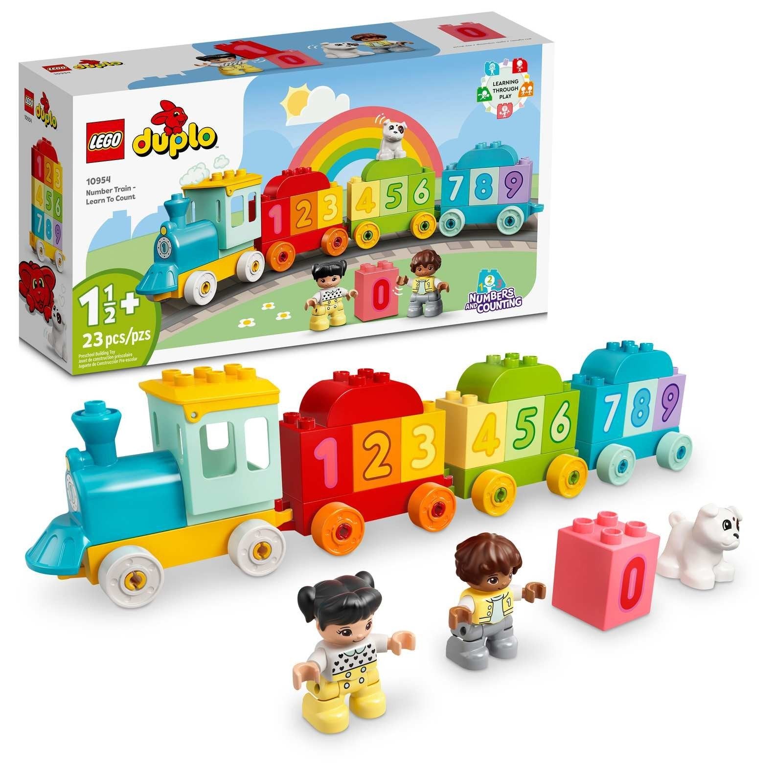 Duplo Getallen Trein 10954 - Zo goed als nieuw, Ophalen, Zo goed als nieuw, Complete set, Duplo