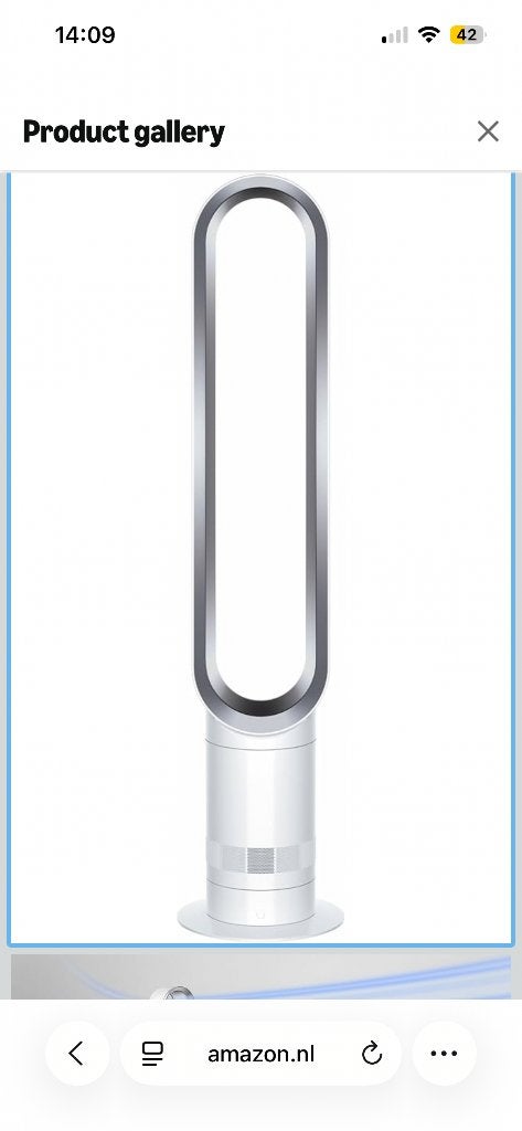 Dyson cool AM07 toren ventilator wit/zilver, Witgoed en Apparatuur, Ventilatoren, Ophalen, Zo goed als nieuw, Torenventilator