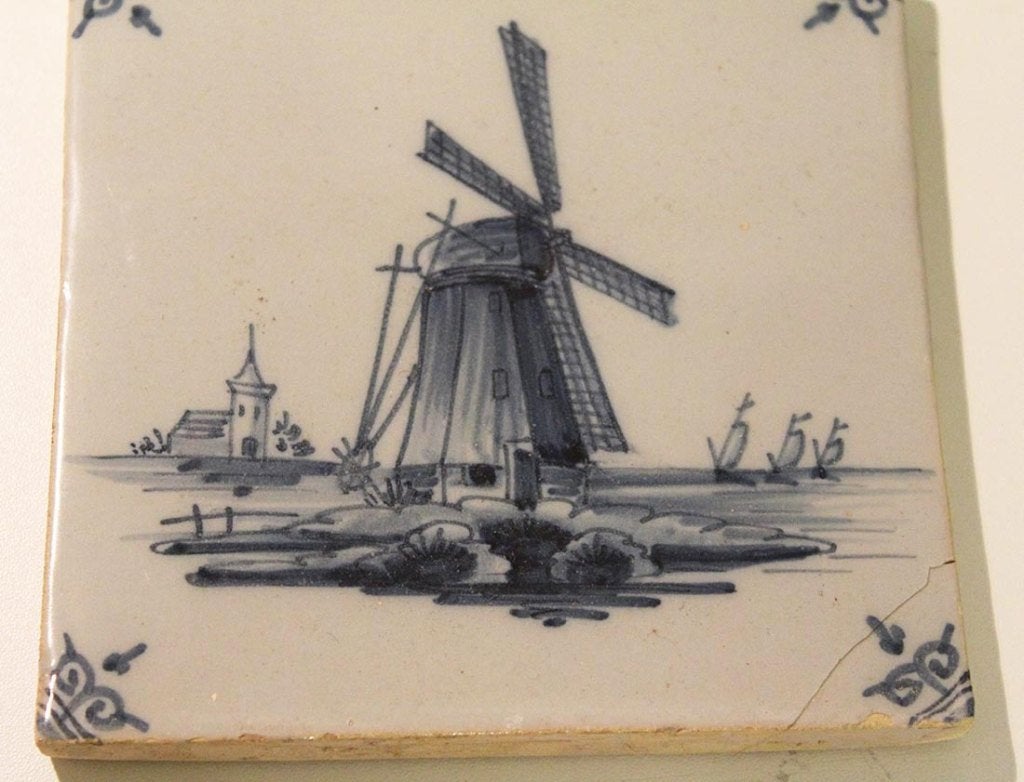 Tegels oud- Hollands tafereel (3 x ), Ophalen of Verzenden