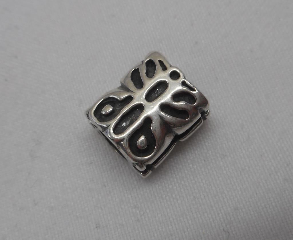 Zilveren royale Tedora bedel vlinder nr.1409, Verzenden, Zo goed als nieuw, Tedora, 1 bedel