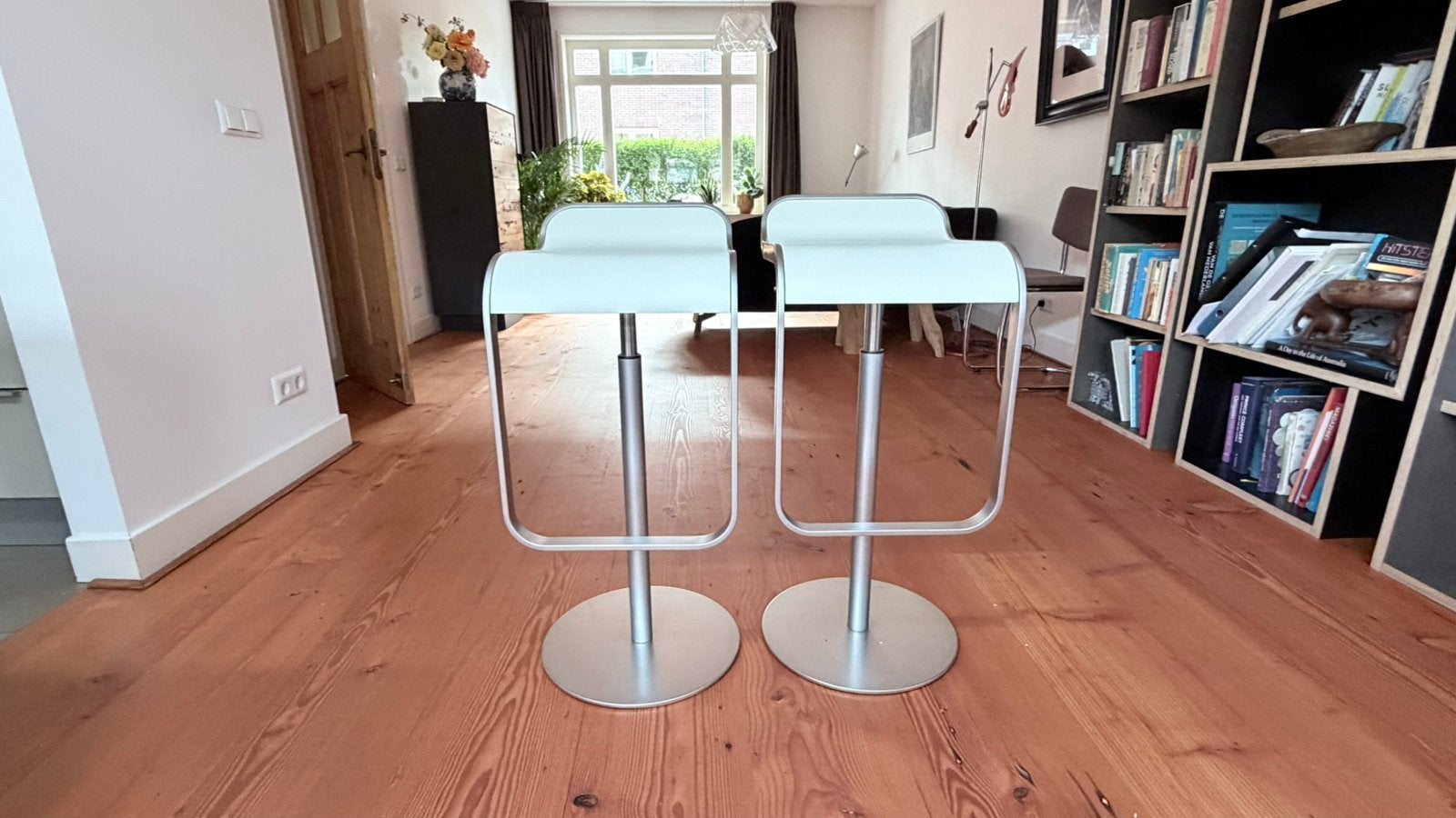 Lem Barkruk van Lapalma  (wit, 2 stuks), Ophalen, In hoogte verstelbaar, 60 tot 90 cm, Zo goed als nieuw