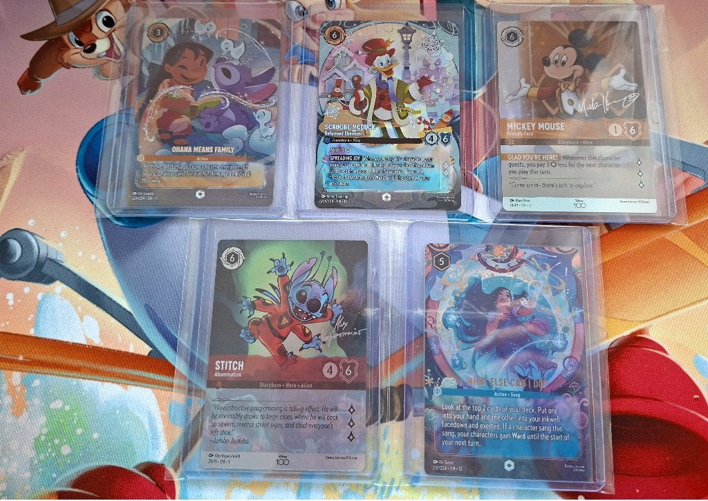 Lorcana Enchanted kaarten, Ophalen of Verzenden, Mickey Mouse, Zo goed als nieuw, Plaatje of Poster