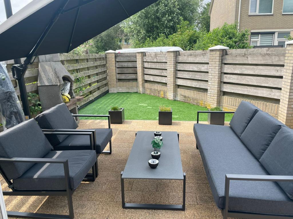 Tuinset Loungeset als nieuw, Tuin en Terras, Tuinsets en Loungesets, Ophalen, 5 zitplaatsen, Aluminium, Loungeset