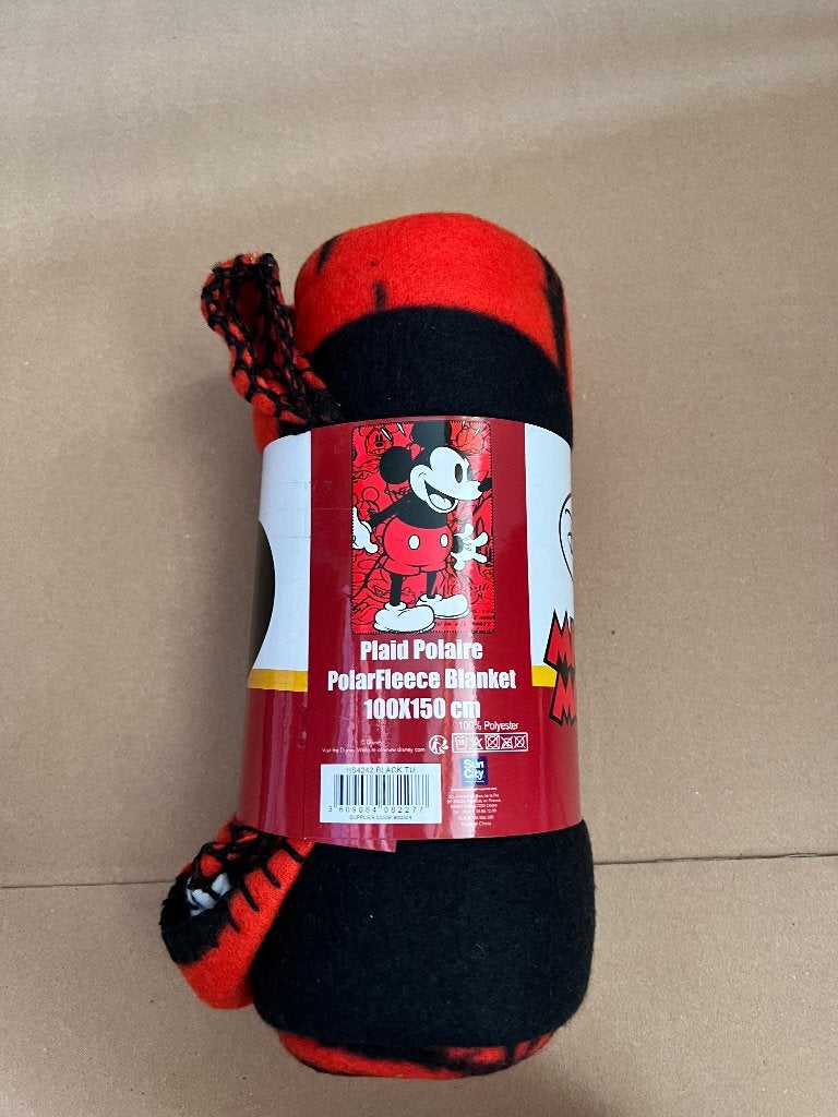 Mickey Mouse plaid 100x140cm, Verzamelen, Disney, Ophalen of Verzenden, Mickey Mouse, Nieuw, Kleding of Textiel