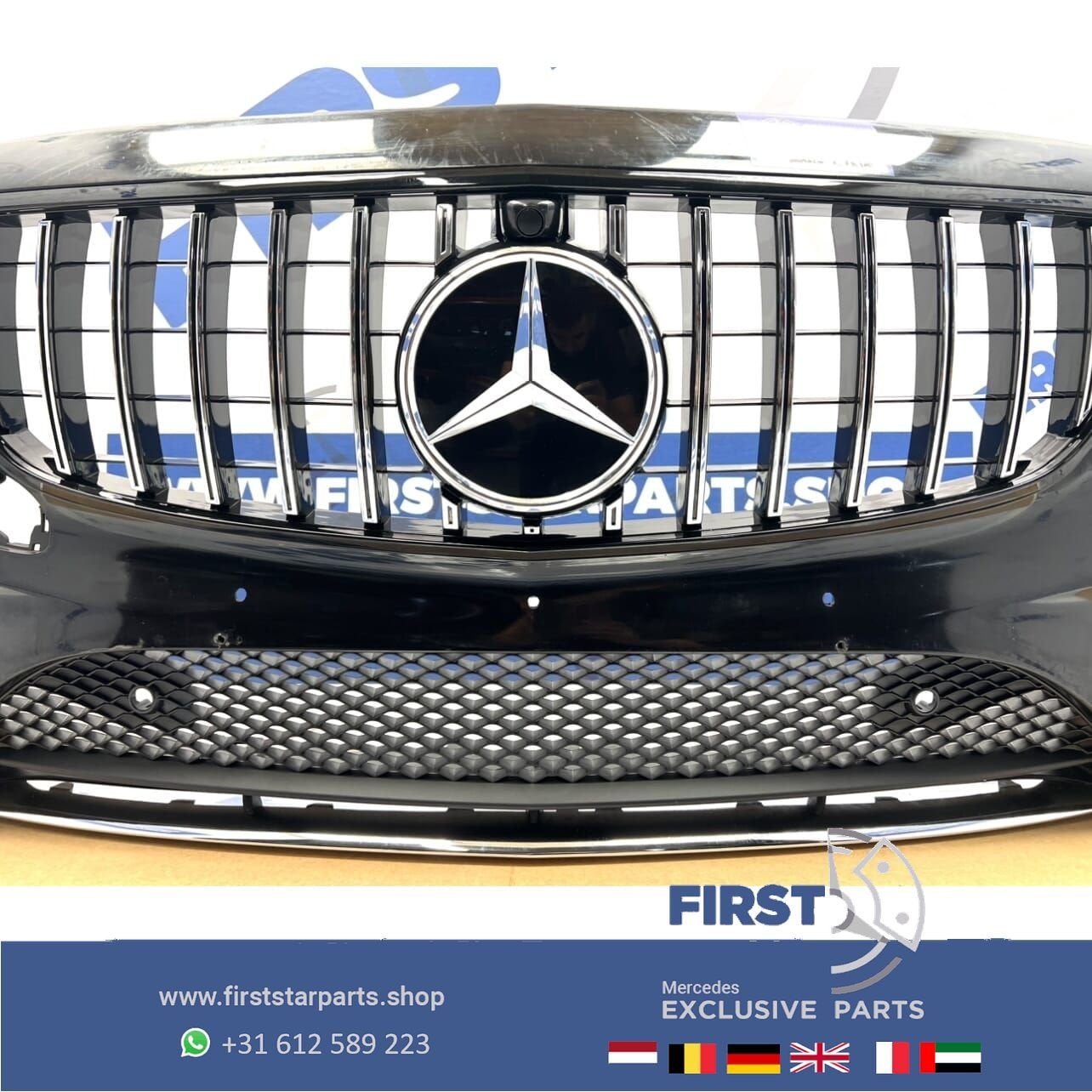 W213 AMG LINE VOORBUMPER COMPLEET + GT GRIL Mercedes E Klass, Auto-onderdelen, Carrosserie en Plaatwerk, Gebruikt, -, Voor, Ophalen of Verzenden