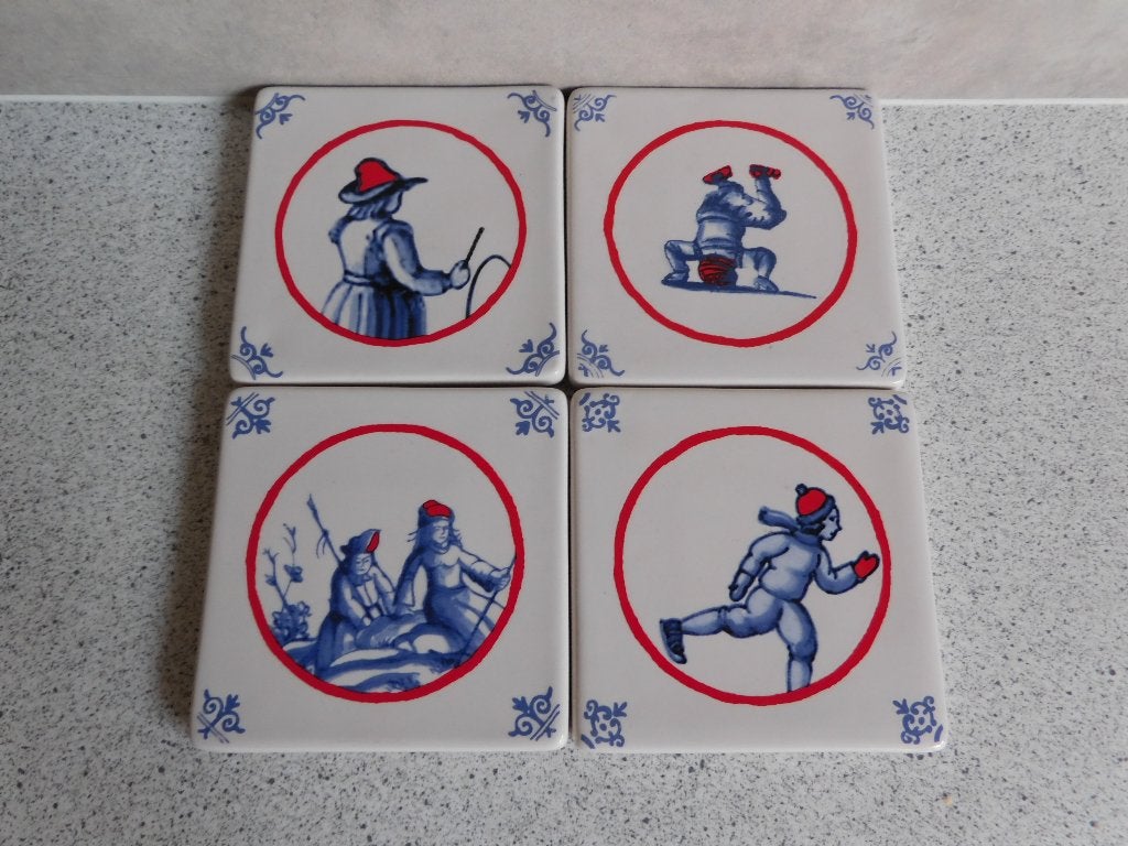 Onderzetter Tegel 10x10 cm. Hollandsche Waaren, Huis en Inrichting, Woonaccessoires | Onderzetters, Ophalen of Verzenden