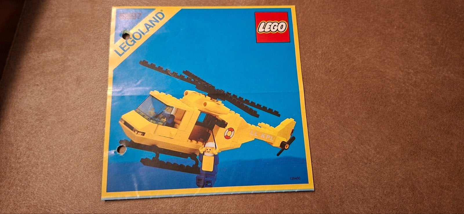 Vintage LEGO Legoland Helikopter 6384 met minifiguur, Ophalen of Verzenden, Gebruikt