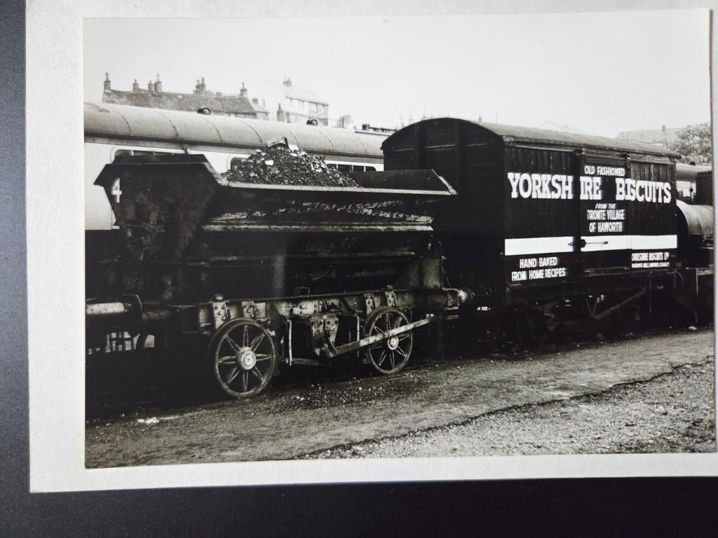Oude foto van een treinwagon, Ophalen of Verzenden, Gebruikt