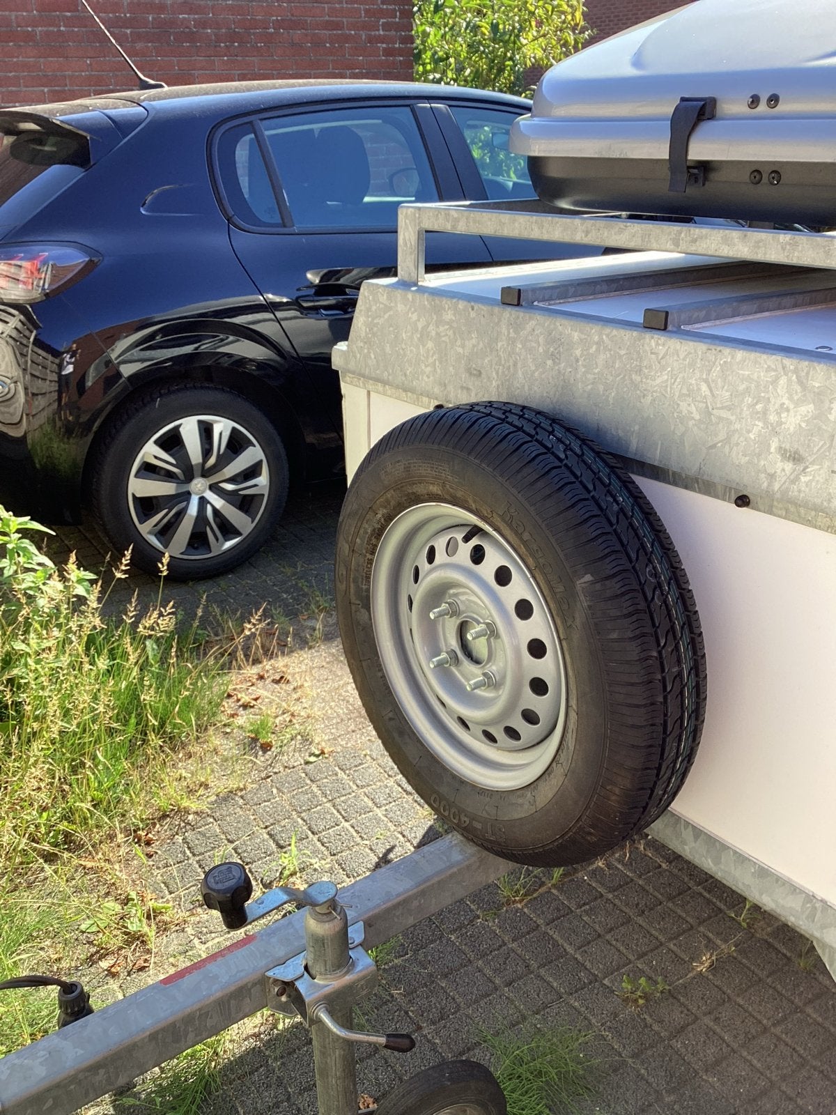 Aanhanger met dakkoffer, Ophalen, Gebruikt