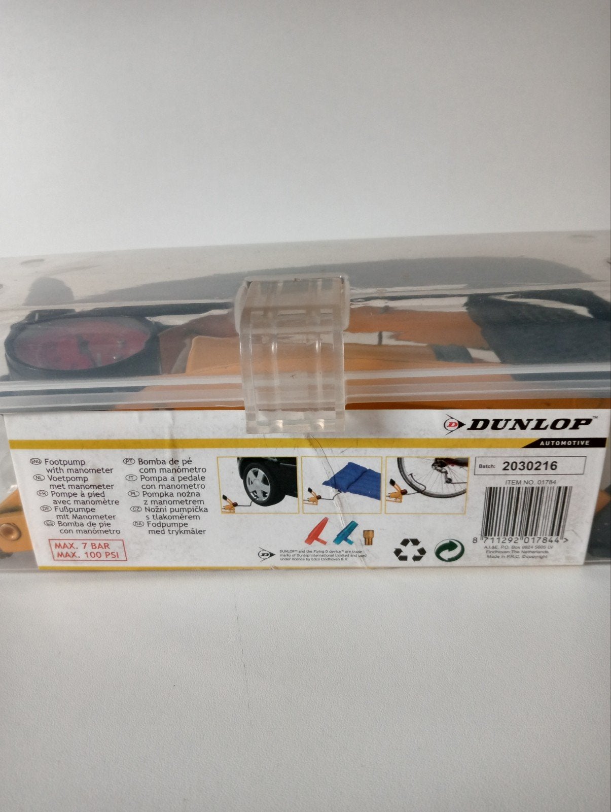 Dunlop Voetpomp met Drukmeter - Zo Goed als Nieuw, Ophalen of Verzenden, Nieuw