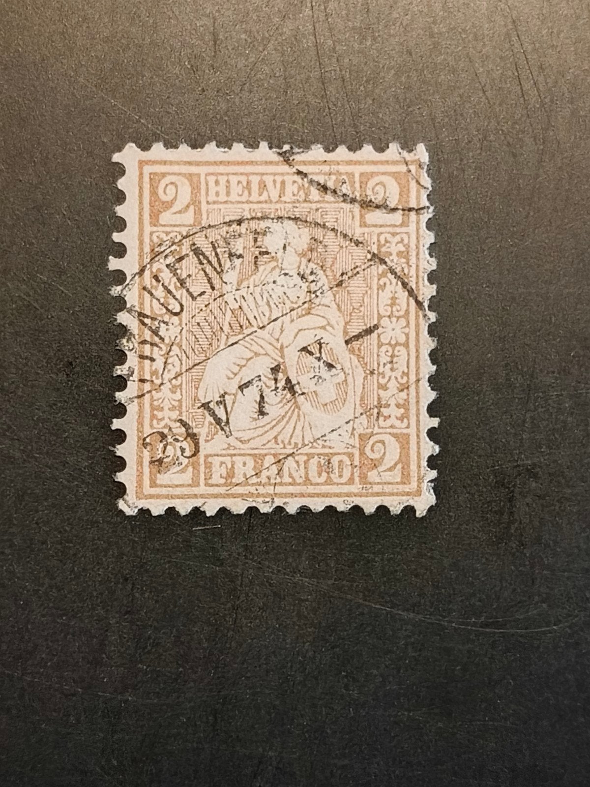 Switzerland 2 franco 1867/81, Michel 29b, Ophalen of Verzenden