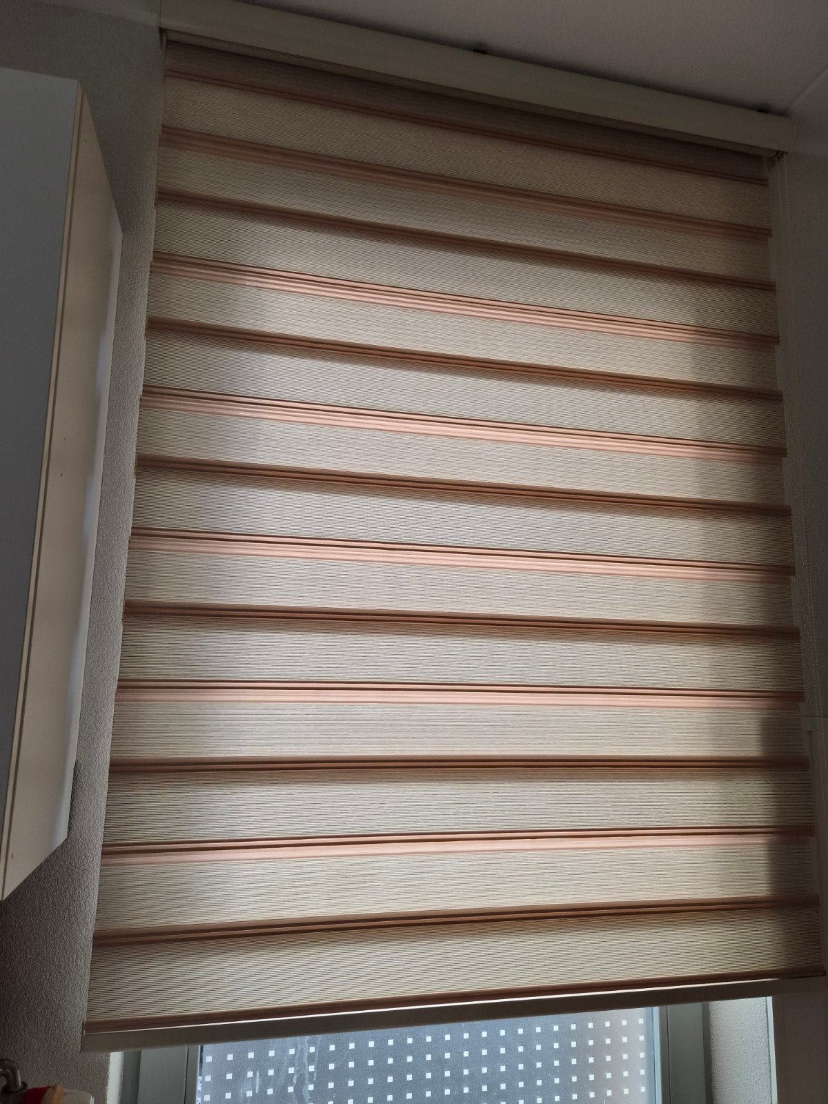 Roll gordijn, Huis en Inrichting, Stoffering | Gordijnen en Lamellen, Ophalen, 120 cm, Bruin, Zo goed als nieuw