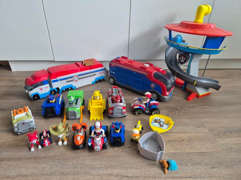Paw Patrol Toren, Patroller en Figuren Set, Ophalen, Gebruikt, Jongen of Meisje