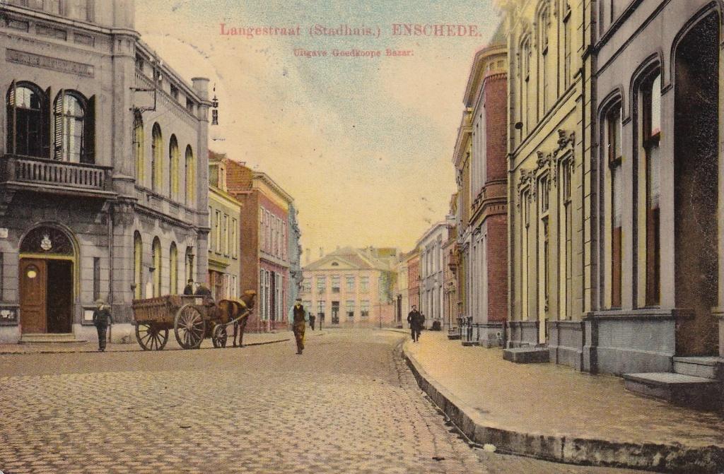 Enschede, Paard en wagen., Verzenden, Voor 1920, Gelopen, Overijssel